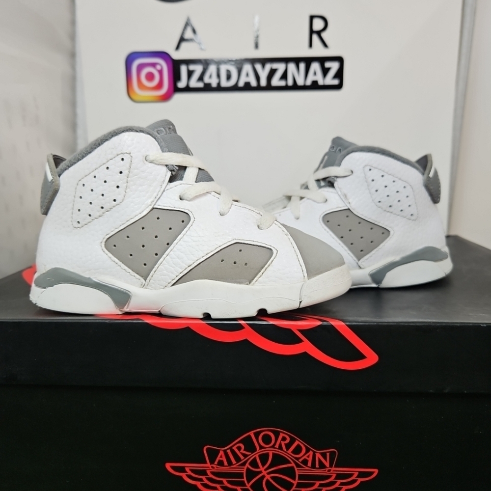 Nike Air Jordan Retro 6 Cool Grey Toddler Size 8C fits a 8C ,  7.5C UK, 25 Euro.